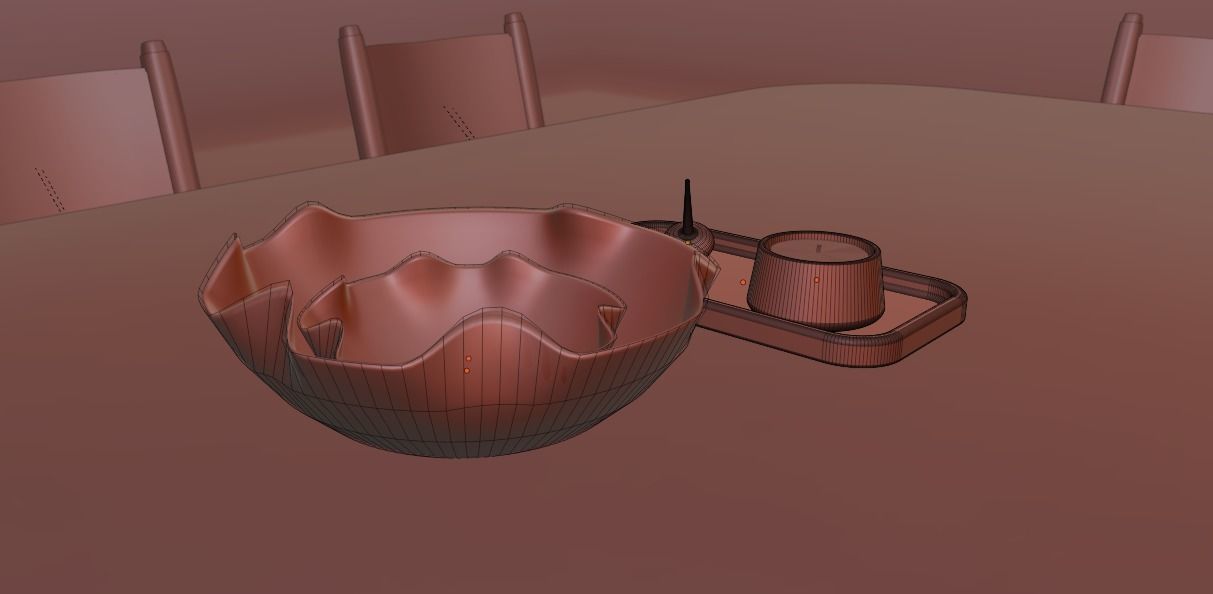 Modern dinner table 3D model_5