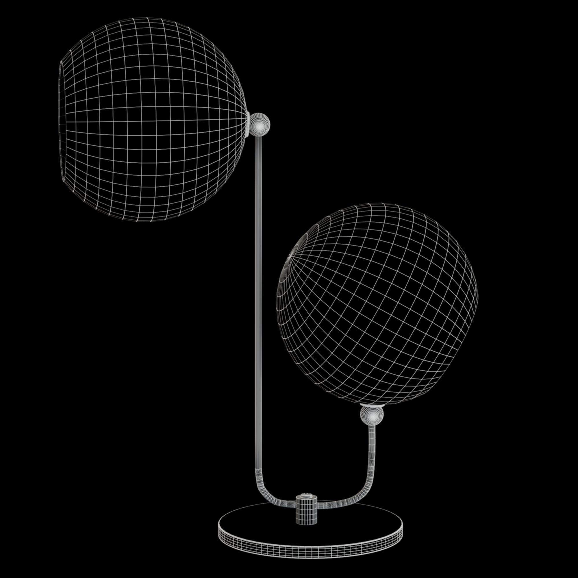 Sphere Desk Lamp Low-poly 3D model_6