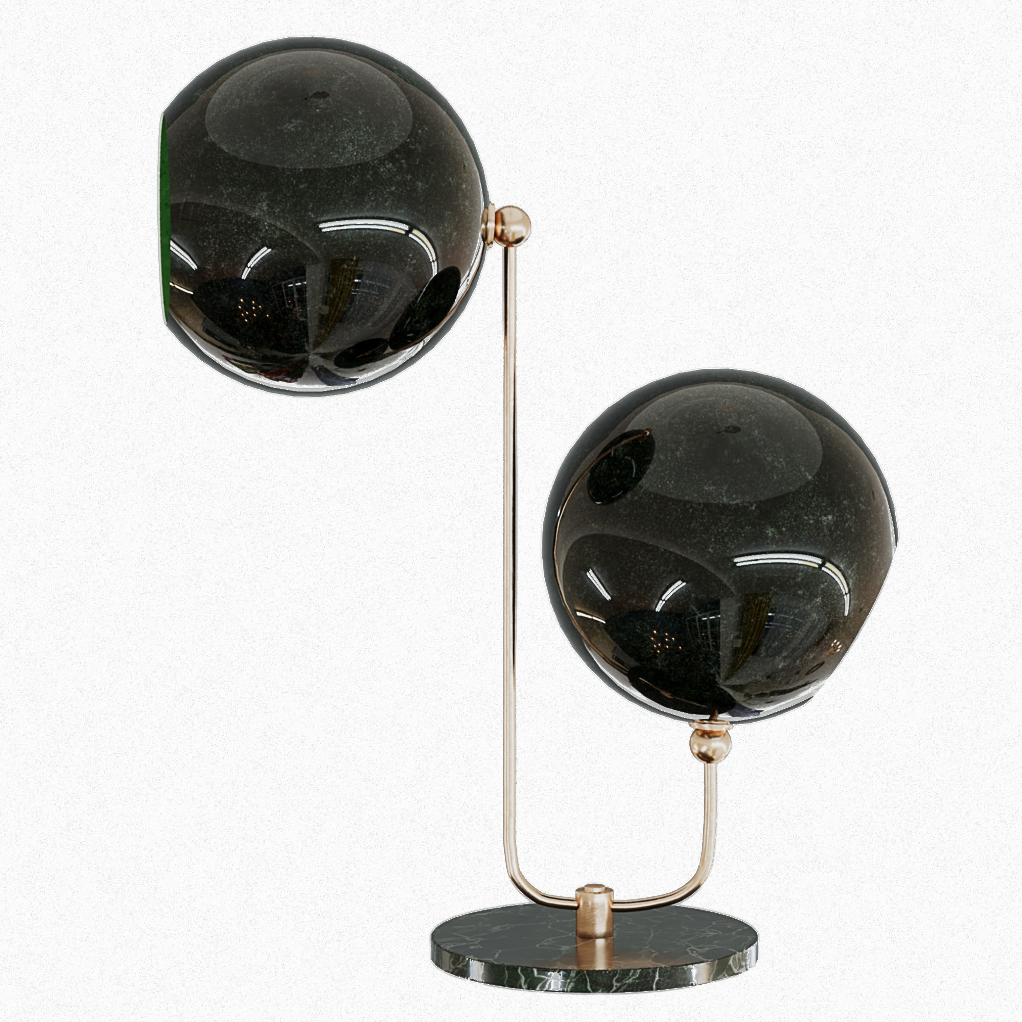 Sphere Desk Lamp Low-poly 3D model_1