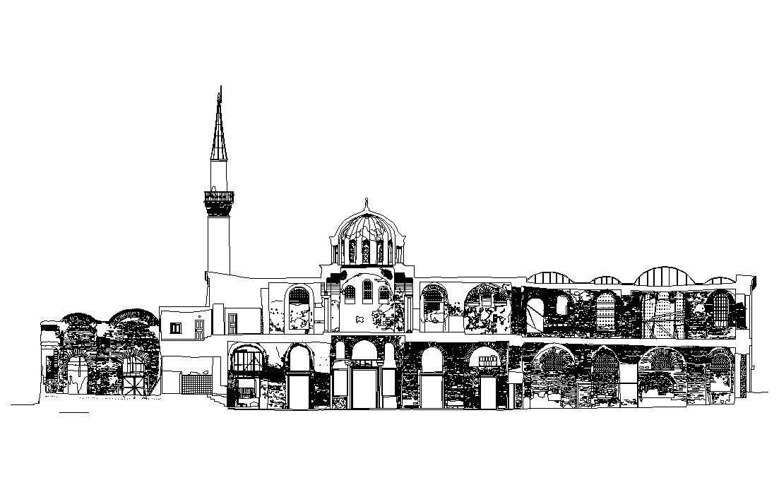 Molla Zeyrek Mosque Monastery of the Pantocrator 3D model_17