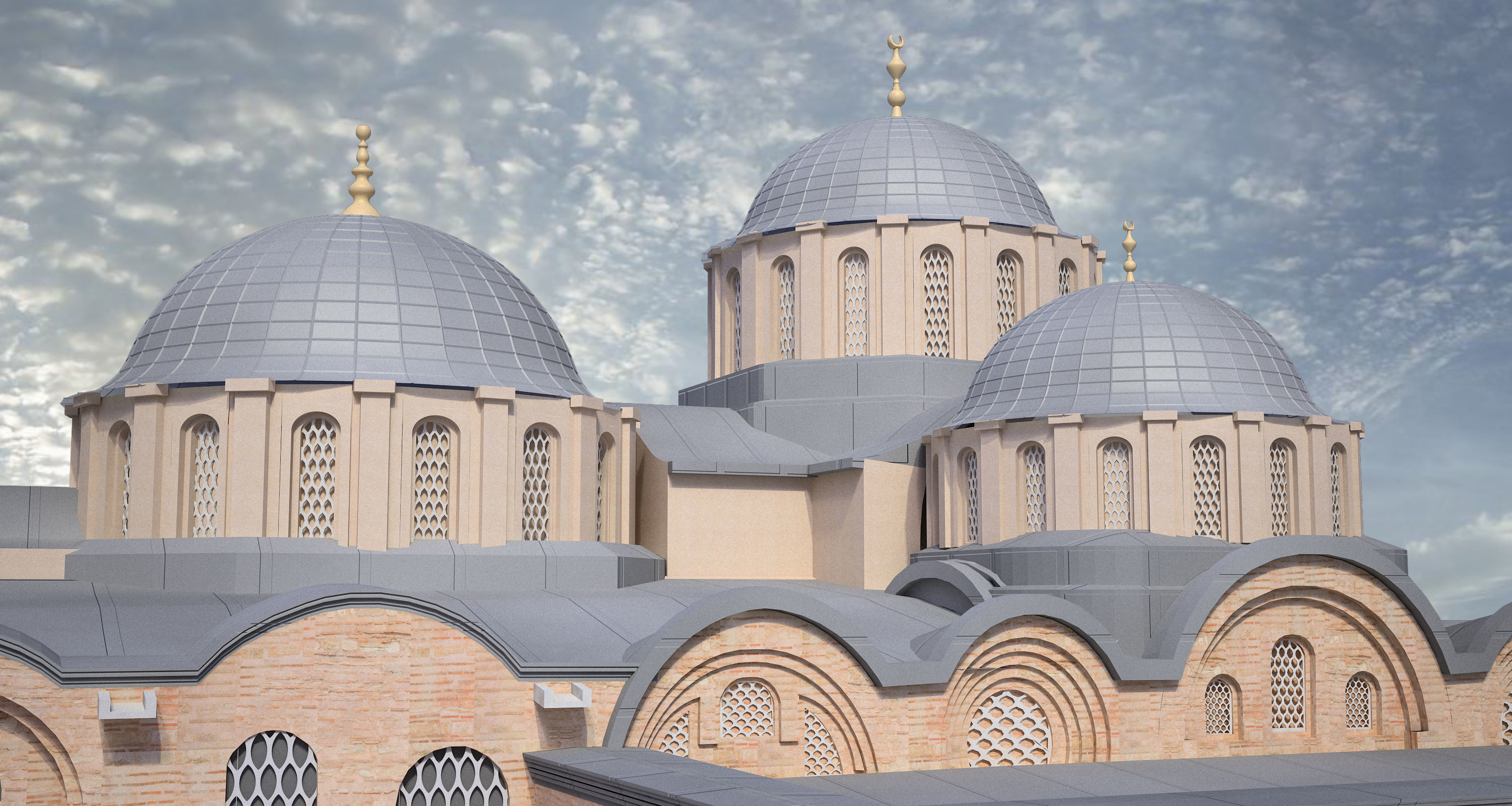 Molla Zeyrek Mosque Monastery of the Pantocrator 3D model_5