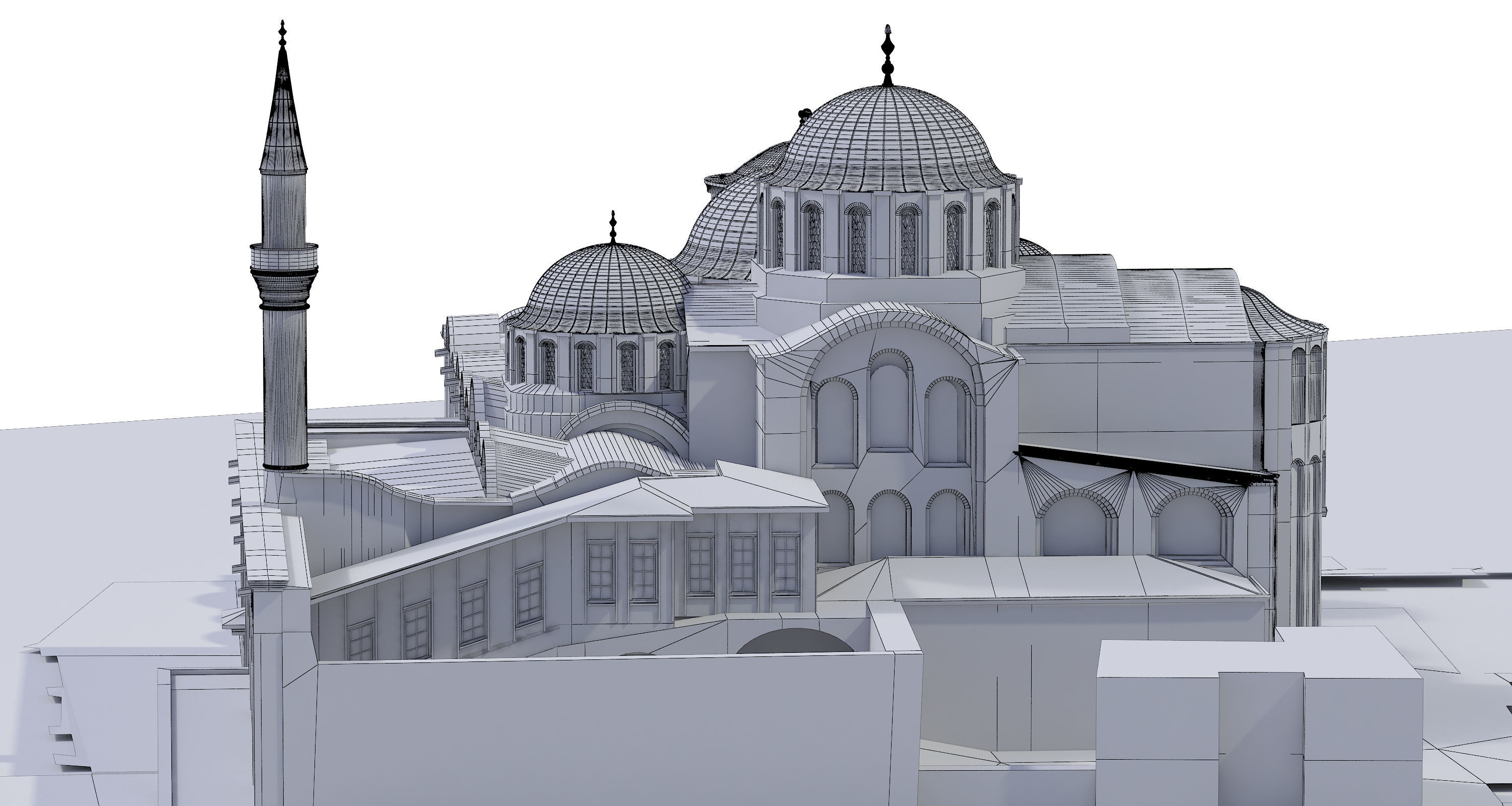 Molla Zeyrek Mosque Monastery of the Pantocrator 3D model_11