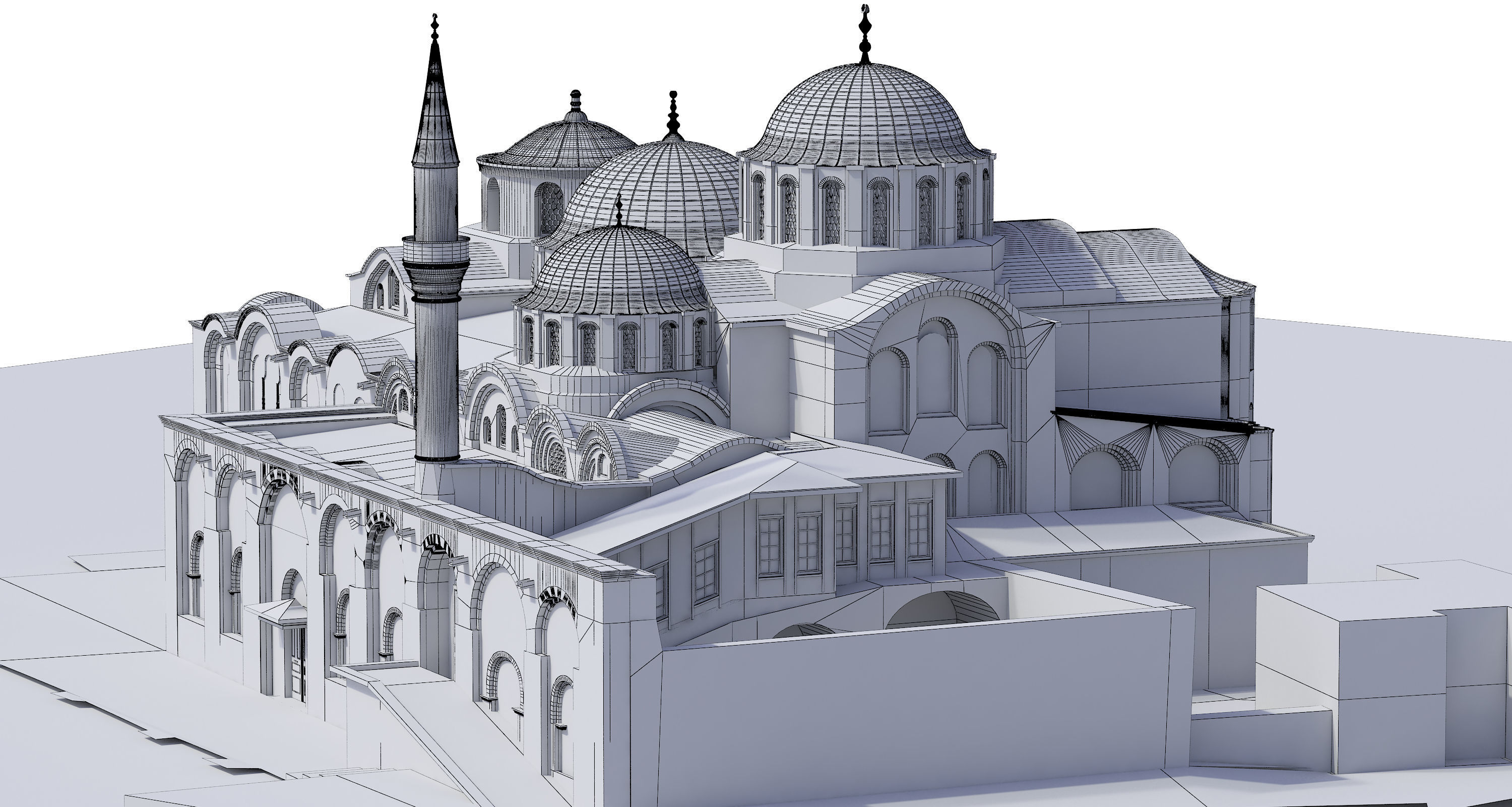 Molla Zeyrek Mosque Monastery of the Pantocrator 3D model_10