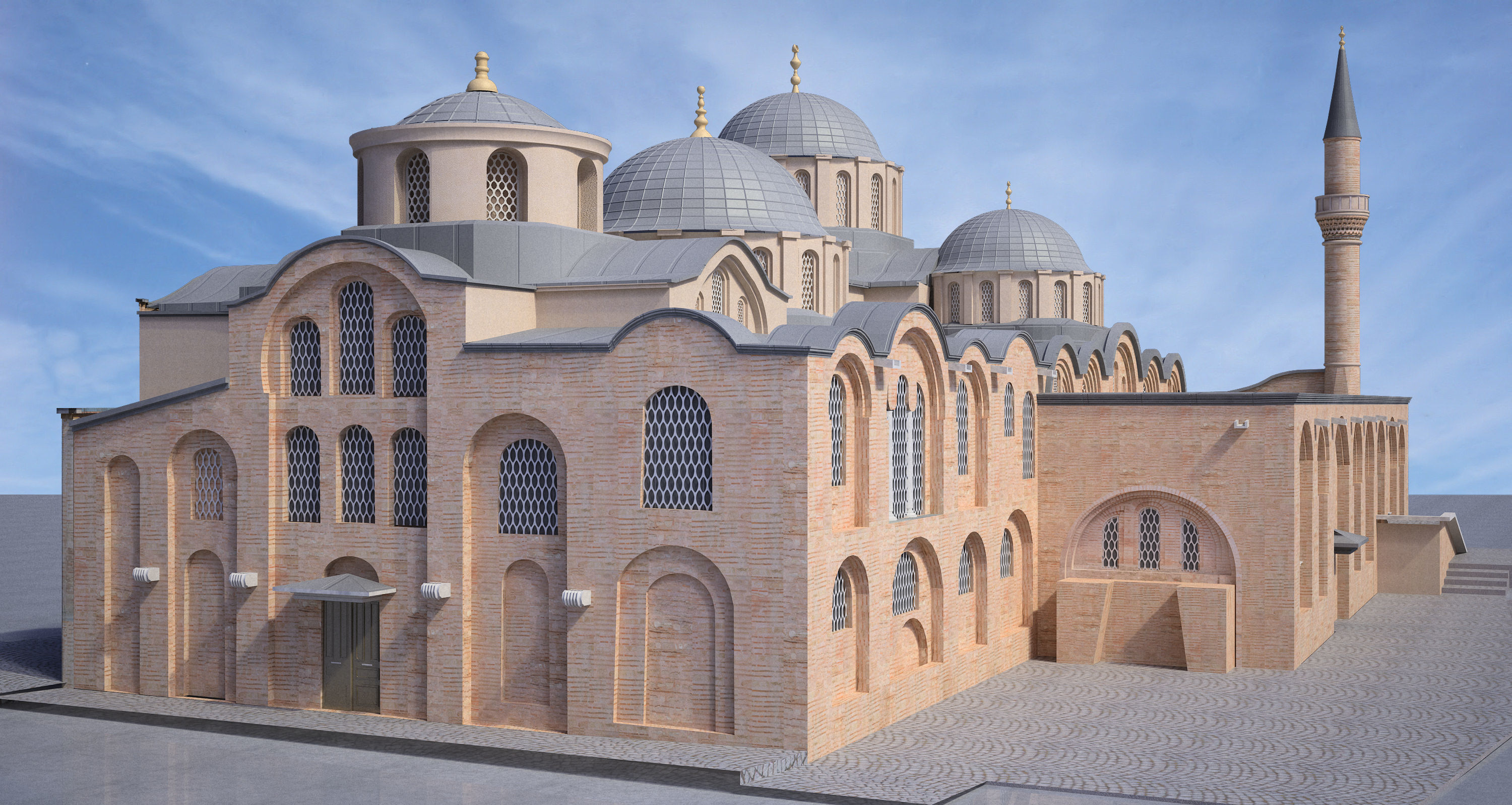 Molla Zeyrek Mosque Monastery of the Pantocrator 3D model_3