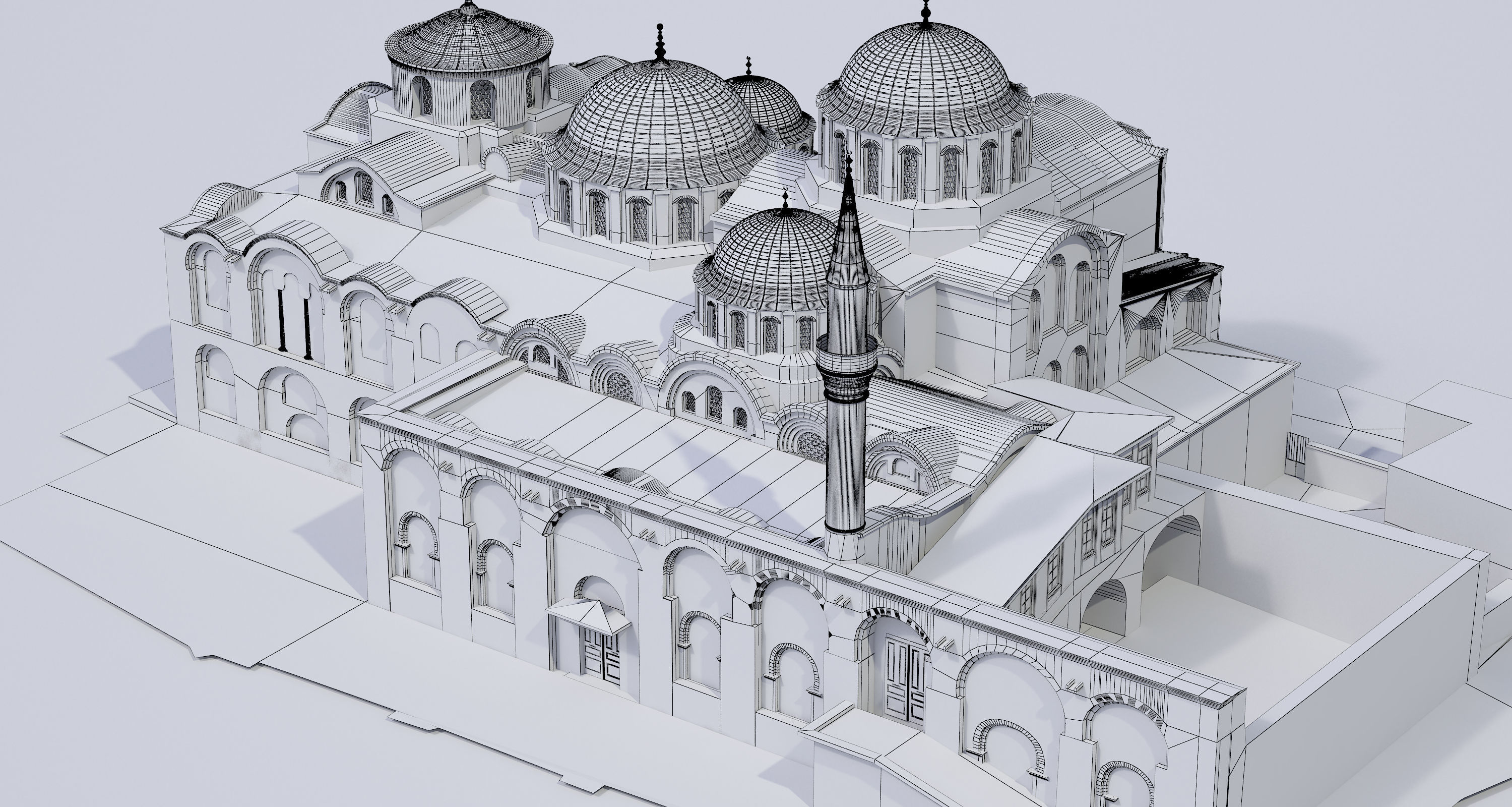 Molla Zeyrek Mosque Monastery of the Pantocrator 3D model_14