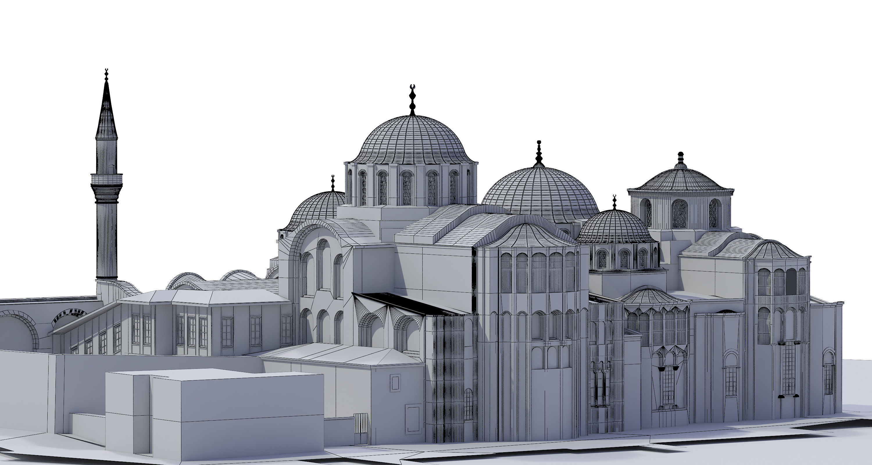 Molla Zeyrek Mosque Monastery of the Pantocrator 3D model_9