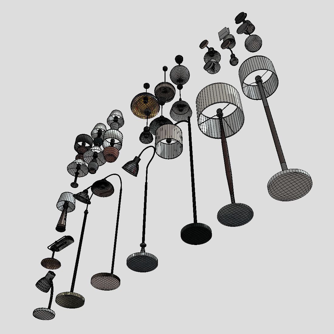 Lamp Pack Low-poly 3D model_9