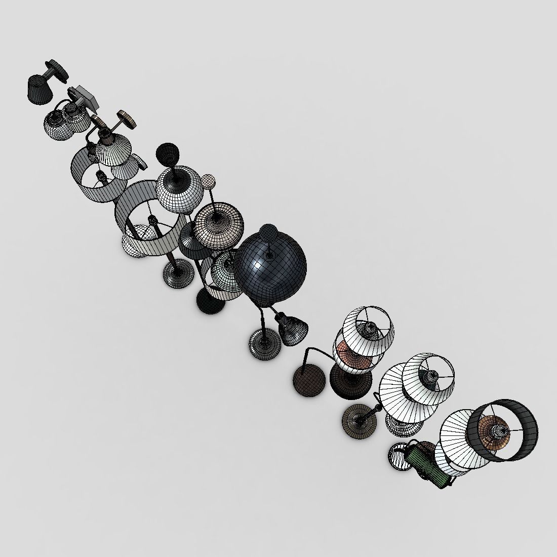 Lamp Pack Low-poly 3D model_7