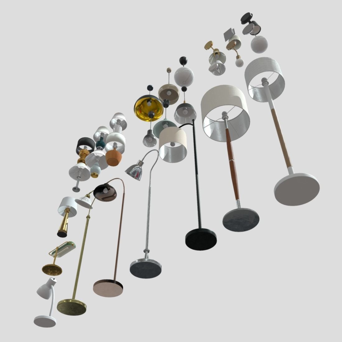 Lamp Pack Low-poly 3D model_8