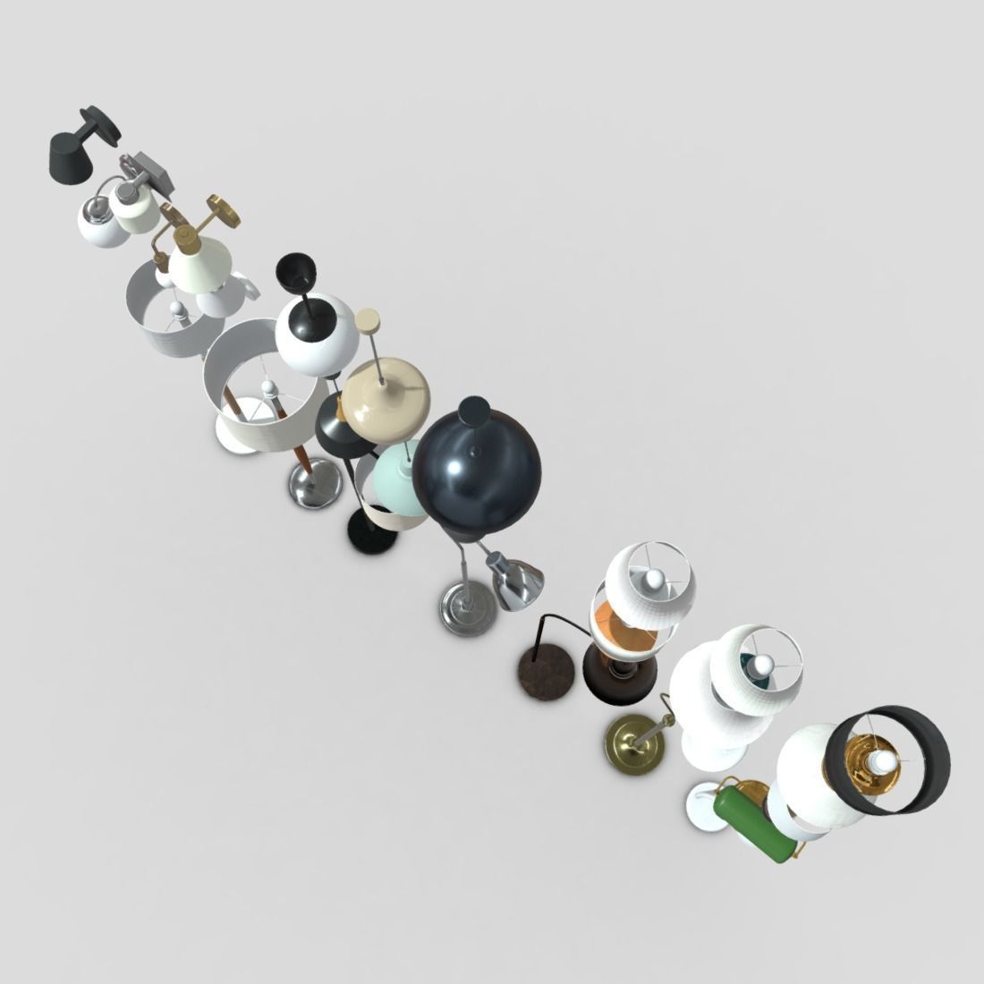 Lamp Pack Low-poly 3D model_6