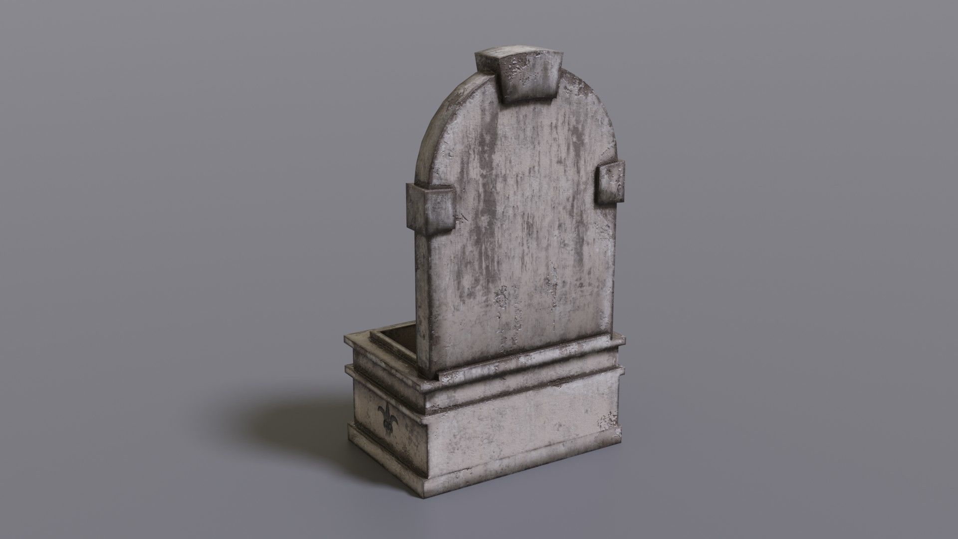 Fountain wooden water Low-poly 3D model_9