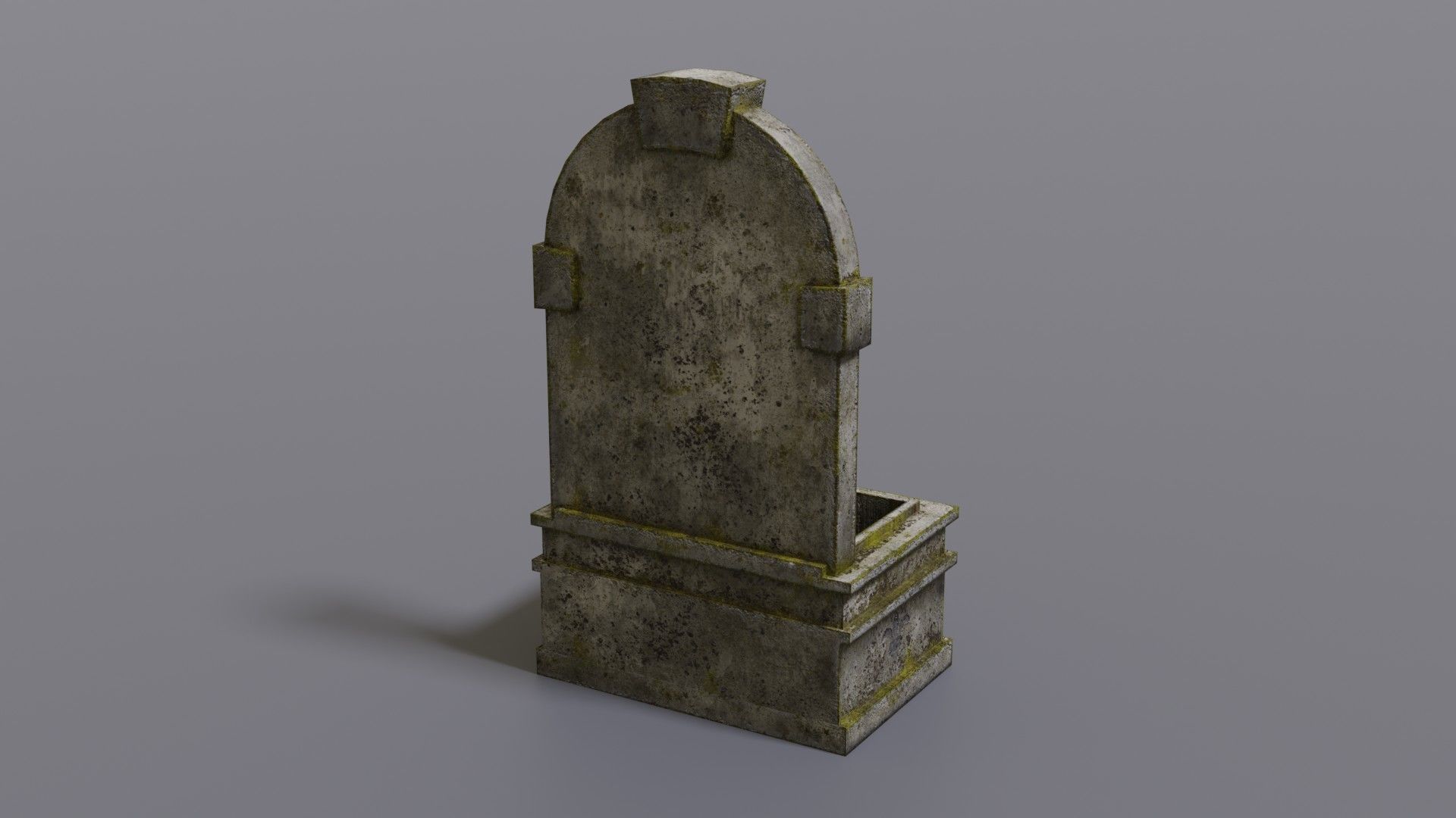Fountain stone Low-poly 3D model_7