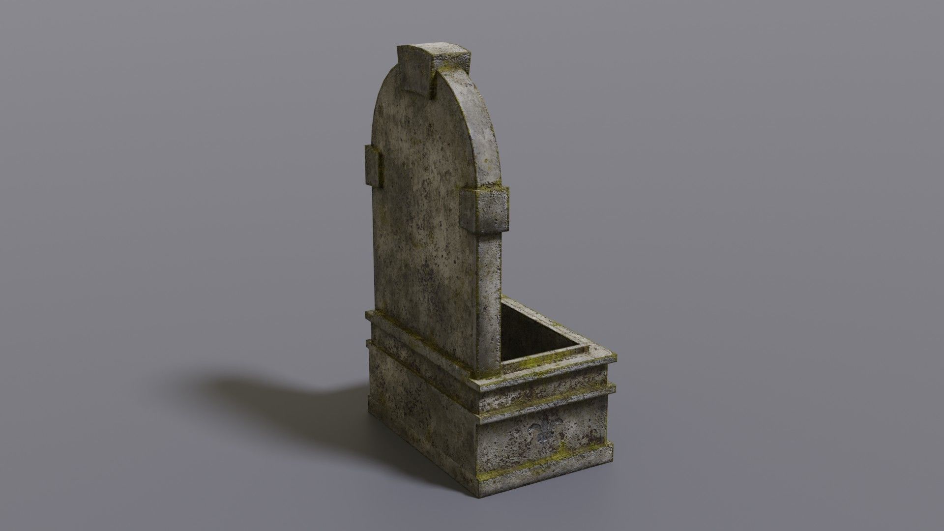 Fountain stone Low-poly 3D model_6