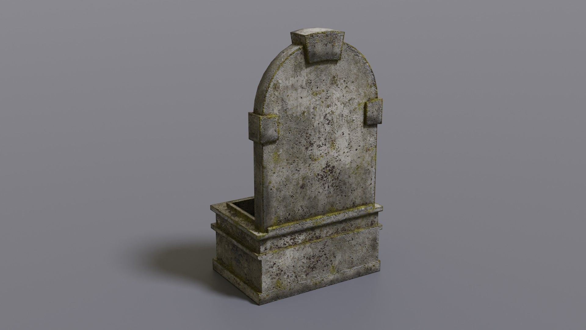 Fountain stone Low-poly 3D model_9