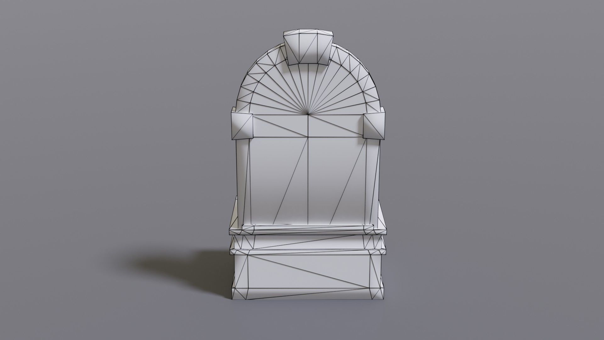 Fountain wooden box Low-poly 3D model_25
