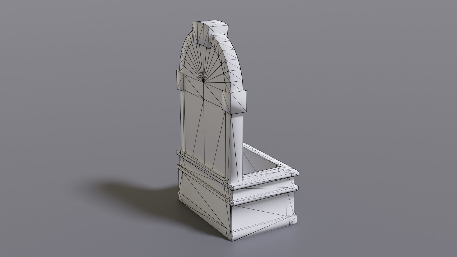 Fountain stone Low-poly 3D model_23