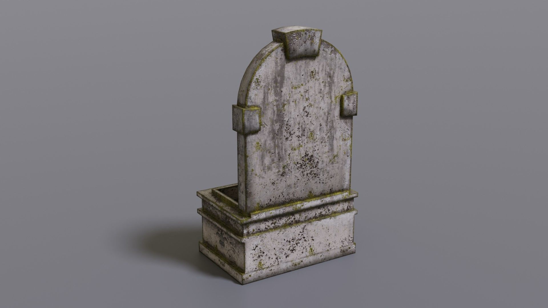 Fountain stone Low-poly 3D model_9