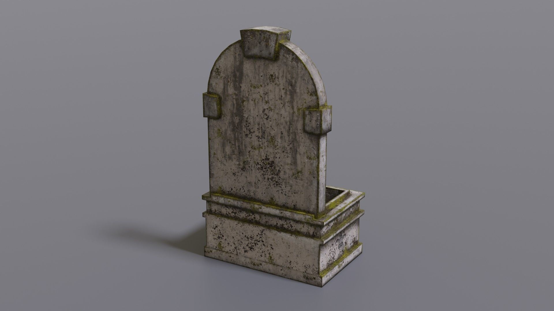 Fountain stone Low-poly 3D model_7