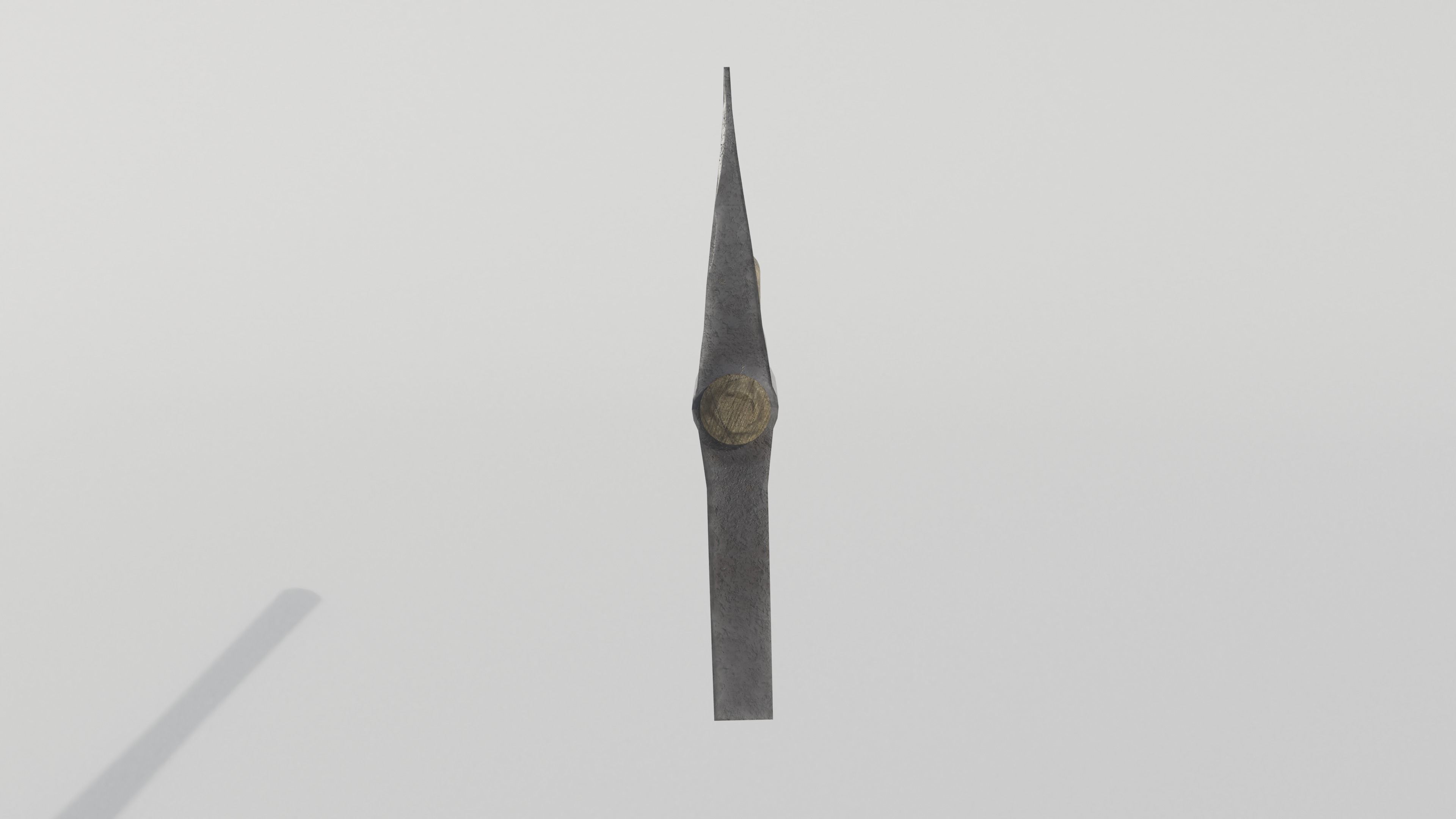 Low poly pickaxe wooden hammer Low-poly 3D model_3