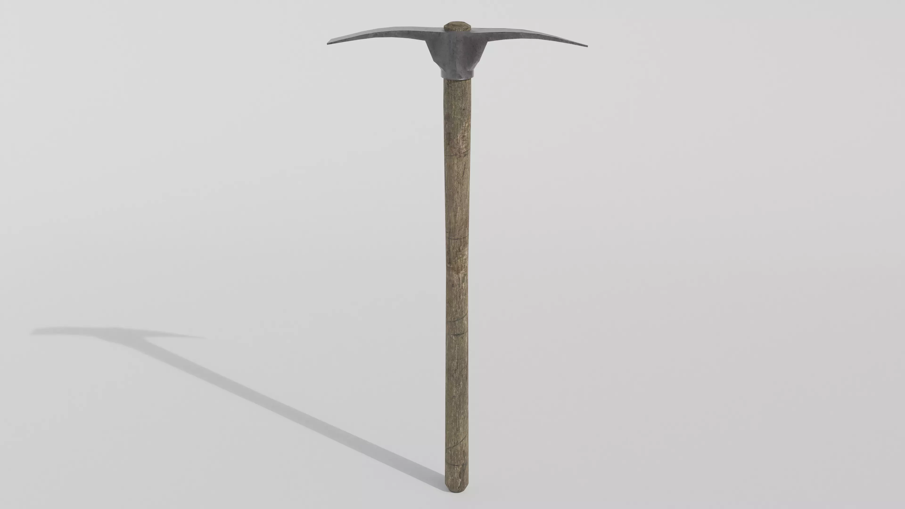 Low poly pickaxe wooden hammer Low-poly 3D model_0