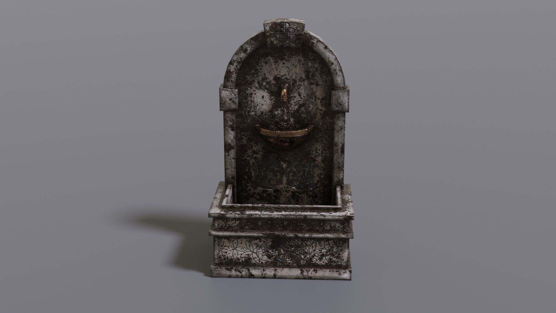 Fountain metal box Low-poly 3D model_14