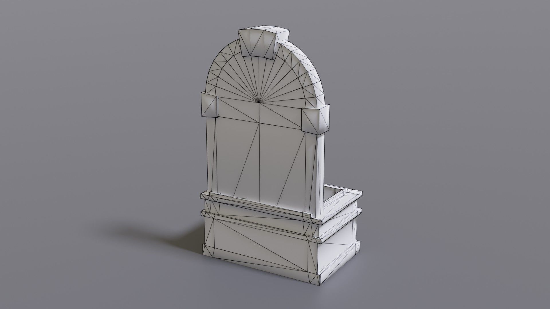 Fountain metal box Low-poly 3D model_24