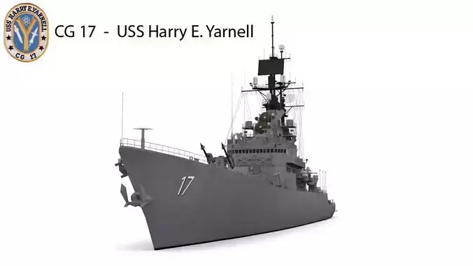 CG 17  -  USS Harry E Yarnell Low-poly 3D model