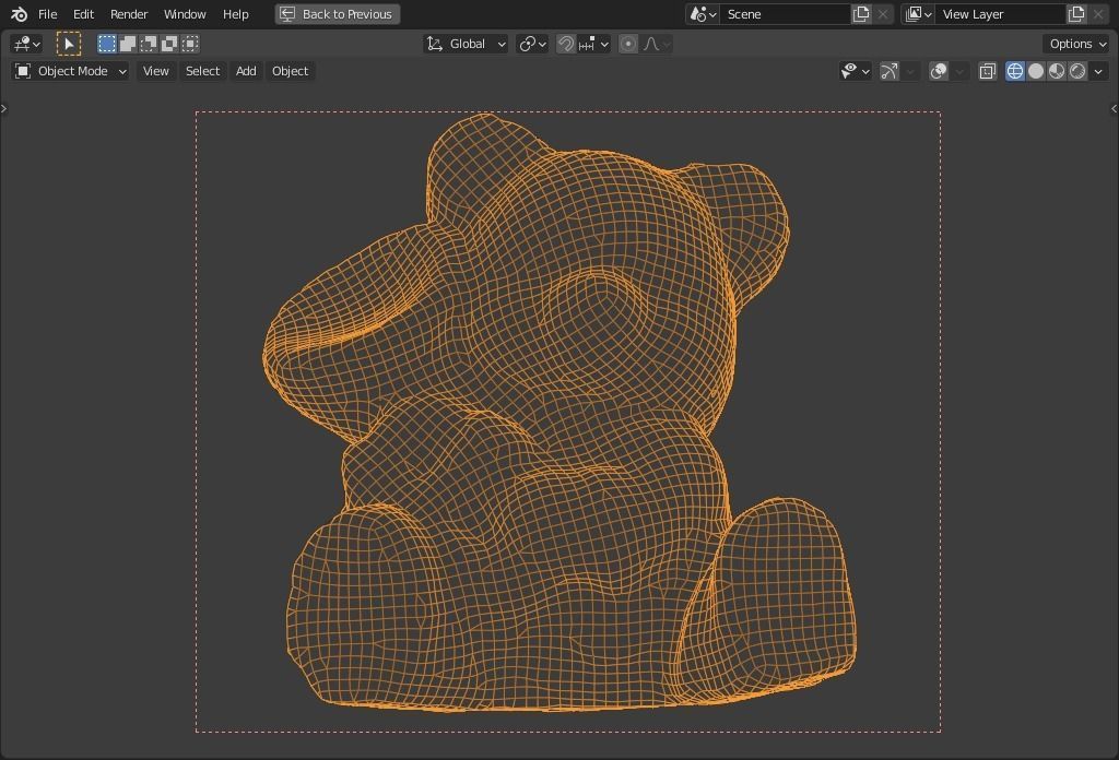 plaster bear   trumpet player Low-poly 3D model_12