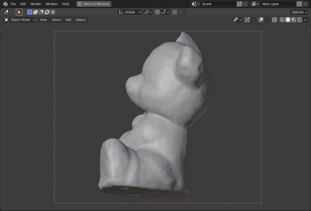 plaster bear   trumpet player Low-poly 3D model_7