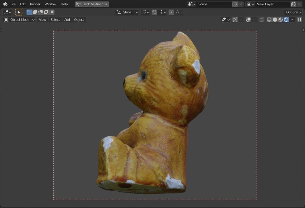 plaster bear   trumpet player Low-poly 3D model_3