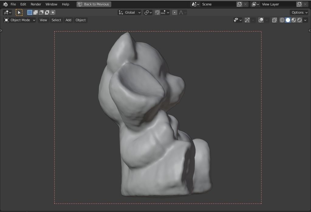 plaster bear   trumpet player Low-poly 3D model_9