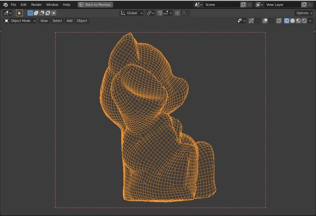 plaster bear   trumpet player Low-poly 3D model_11