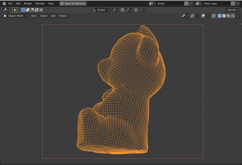 plaster bear   trumpet player Low-poly 3D model_13