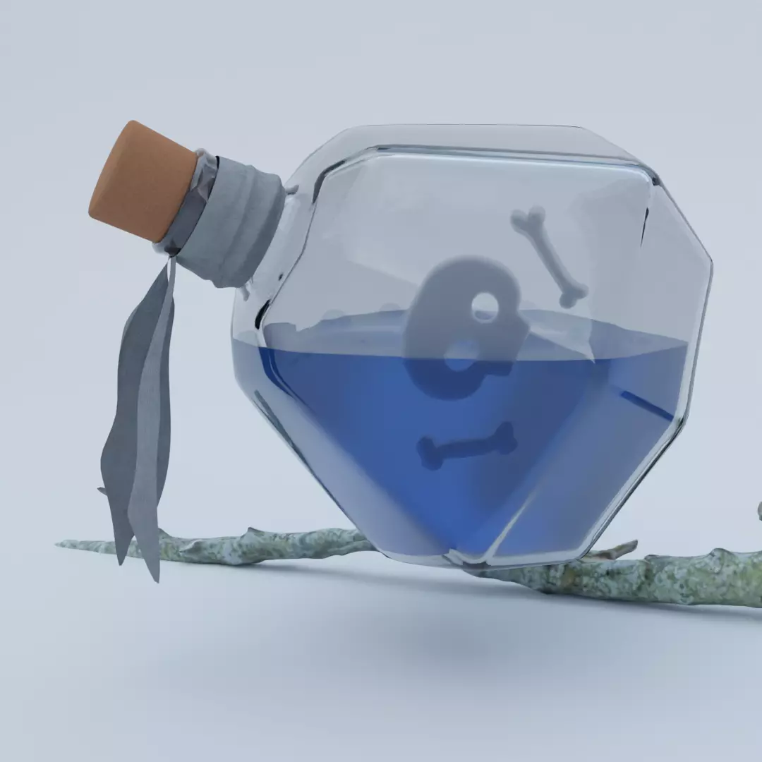 Potion Bottle Free low-poly 3D model