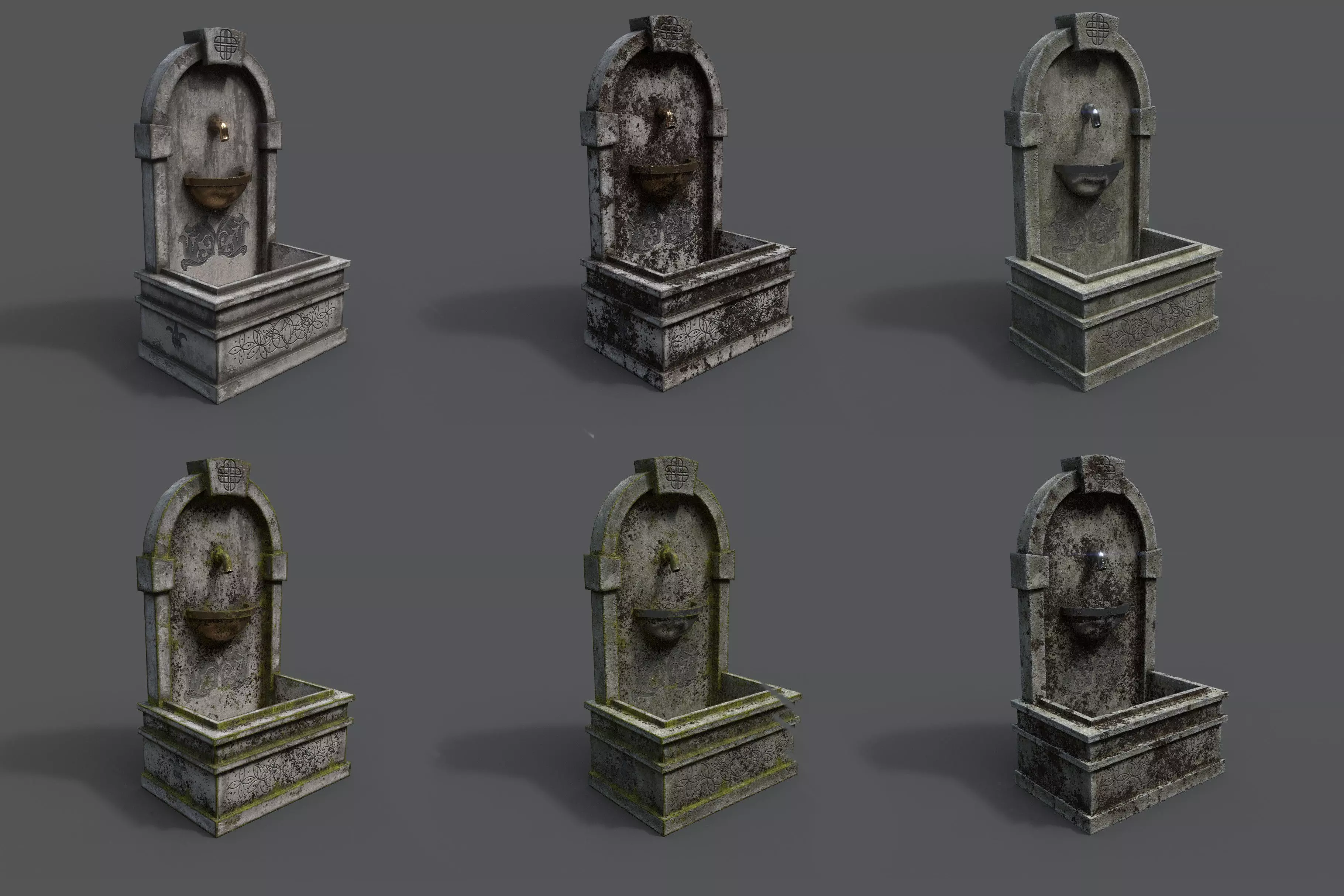 Fountains Texture Pack 3D Model Collection_0