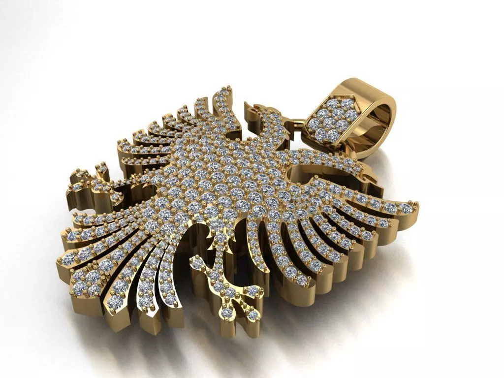 Coat of arms of Russia necklace 421 3D print model
