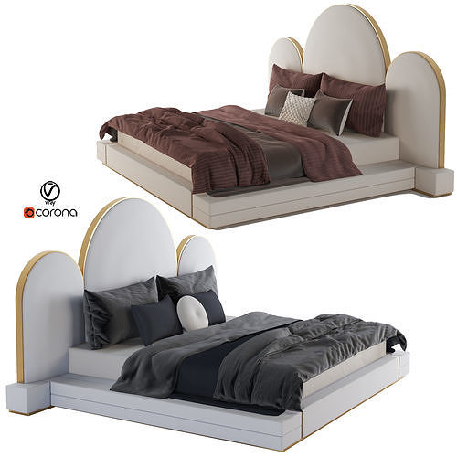 Crescent Bedhead Master bedroom 3D model
