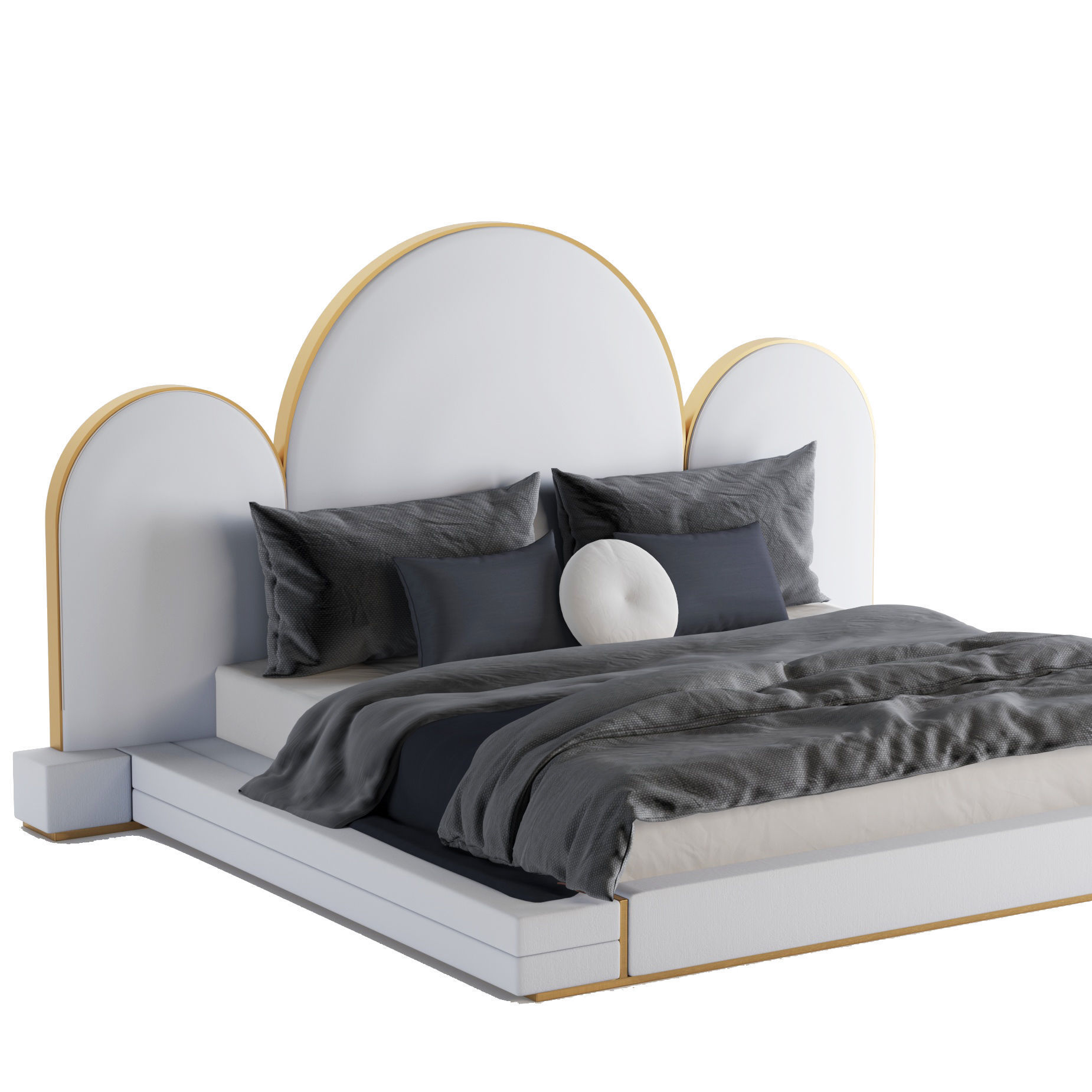 Crescent Bedhead Master bedroom 3D model_1