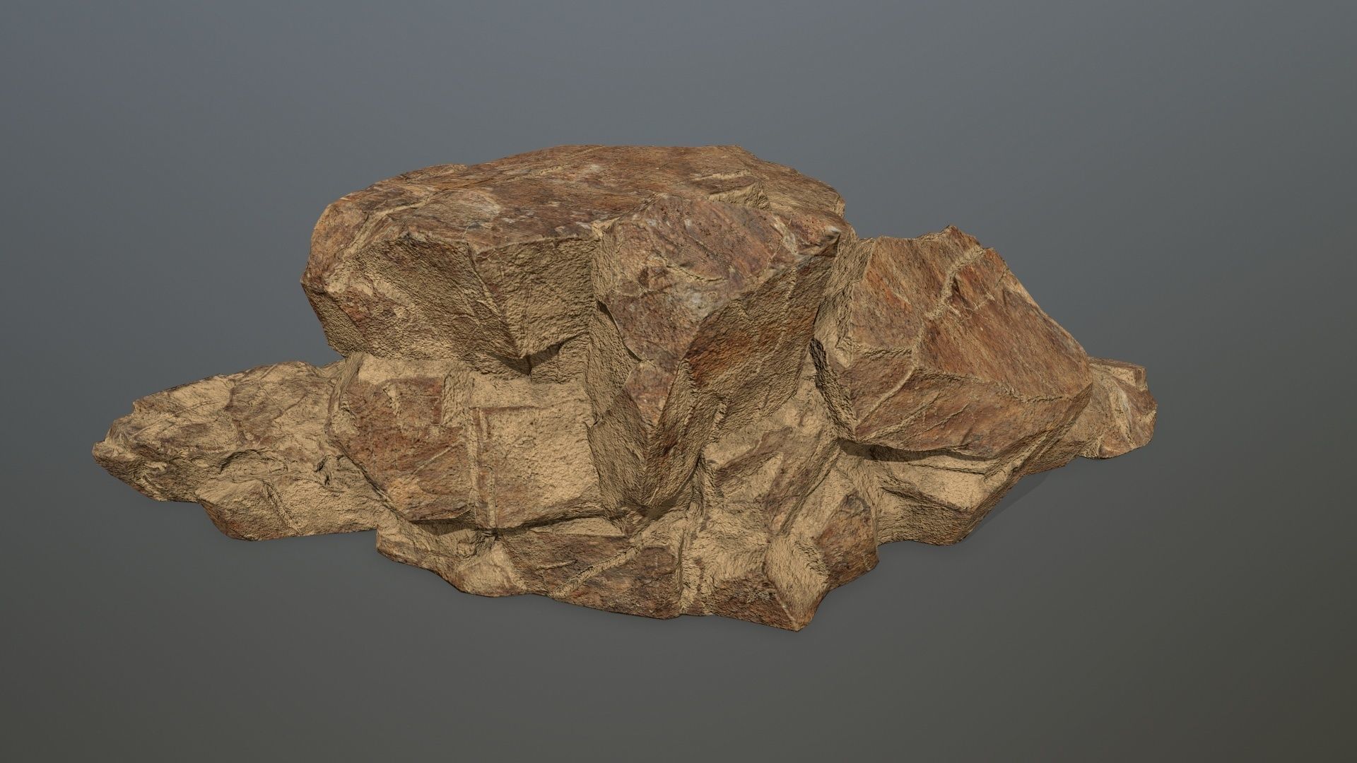 desert rocks Low-poly 3D model_10