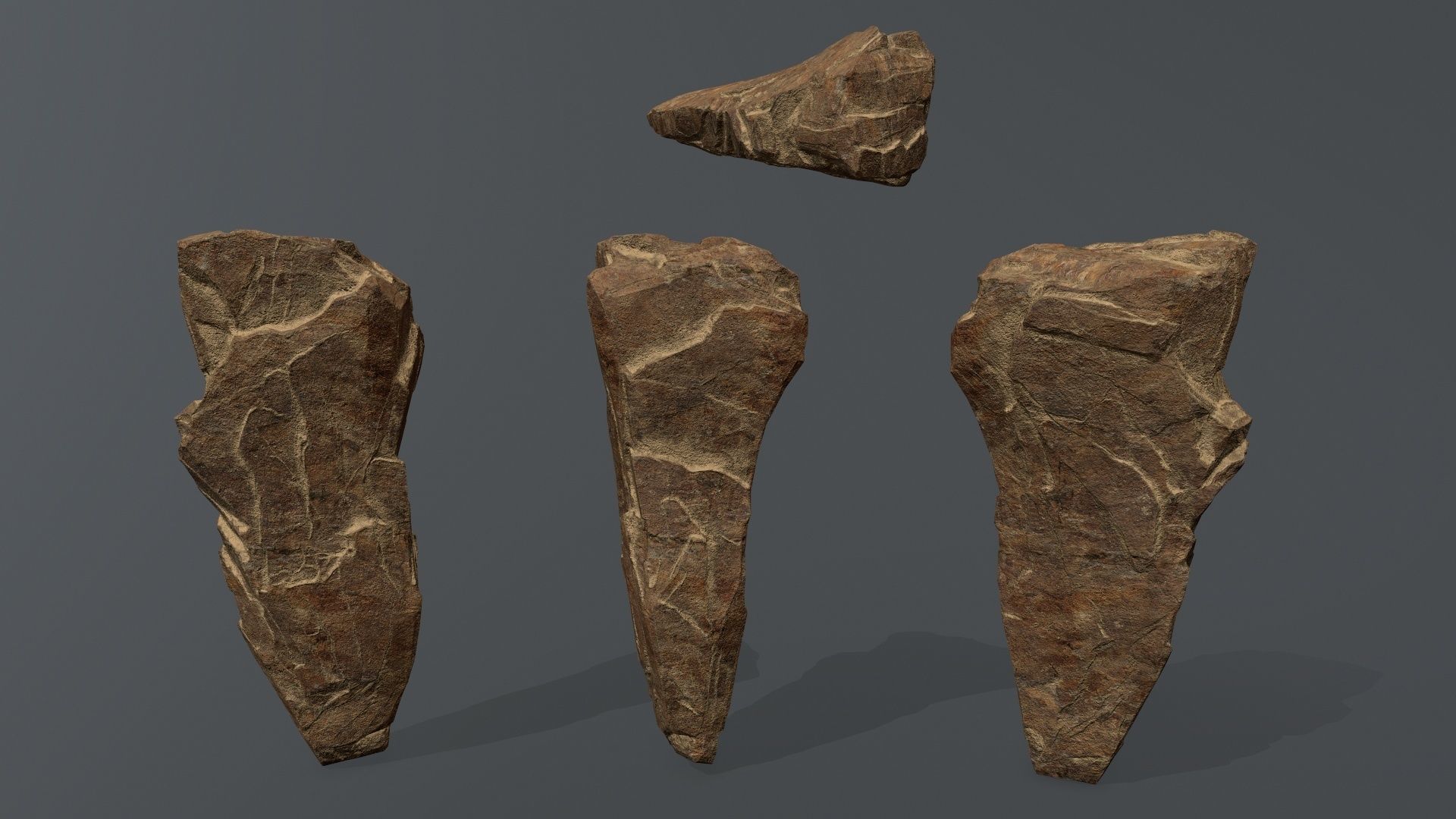 desert rocks Low-poly 3D model_8
