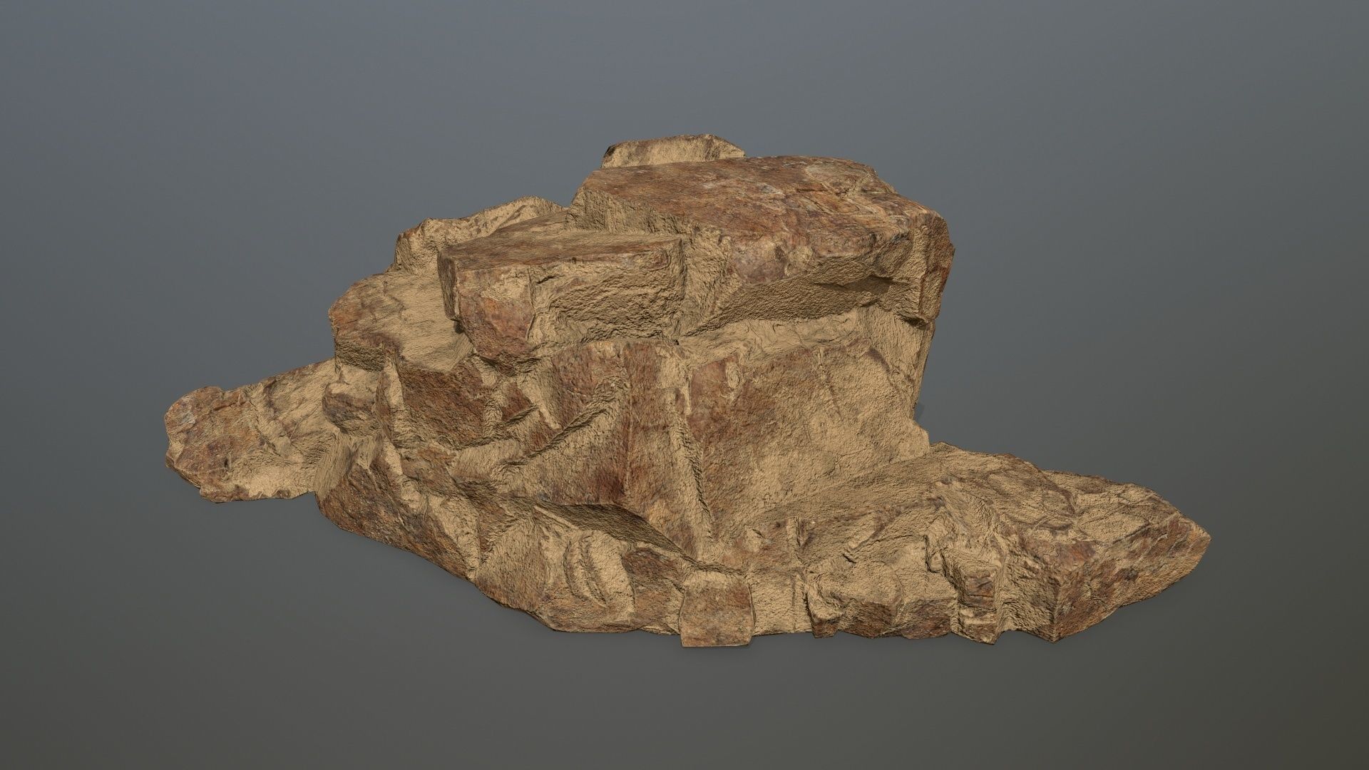 desert rocks Low-poly 3D model_9