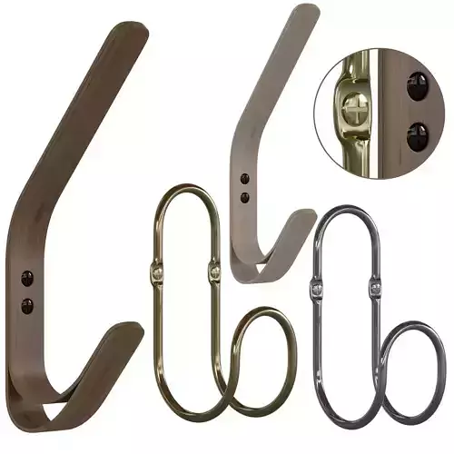 West elm wall hook Low-poly 3D model