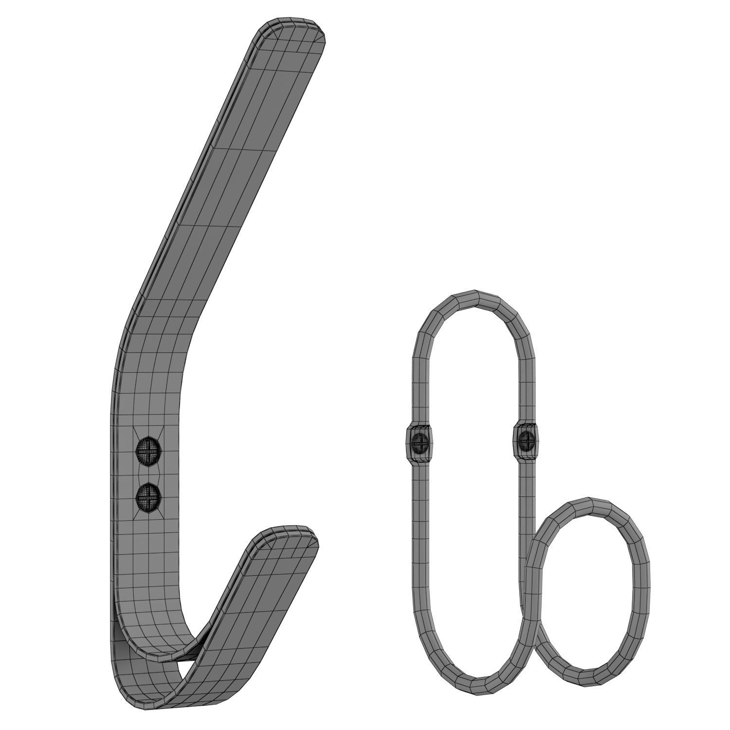 West elm wall hook Low-poly 3D model_2