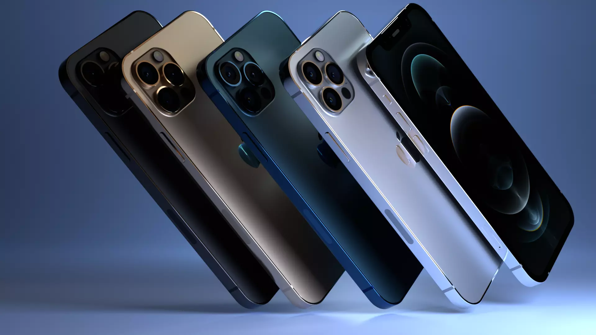iPhone 12 pro model all colors 3D model