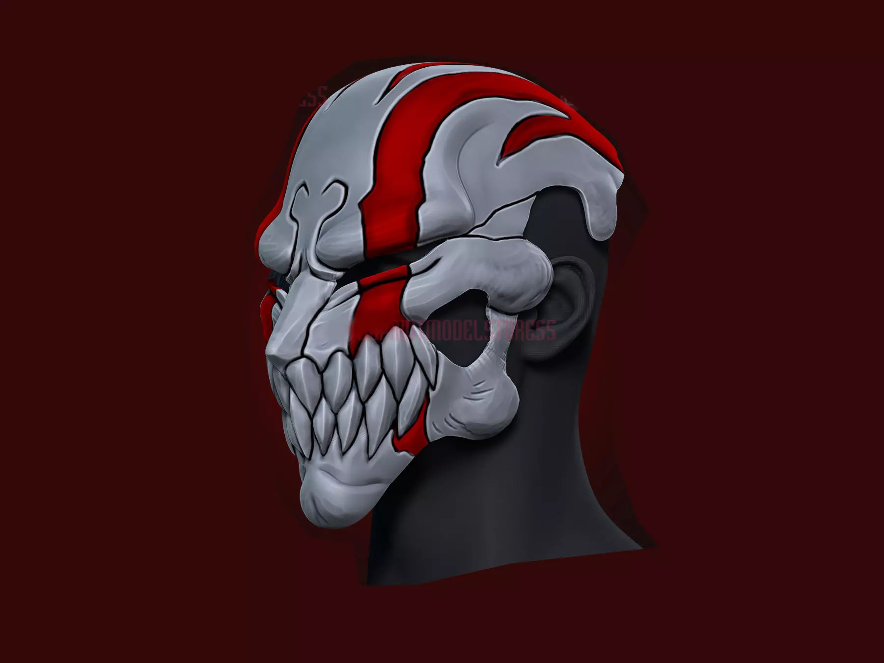 Bleach Ichigo Hollow Mask 3D print model_0