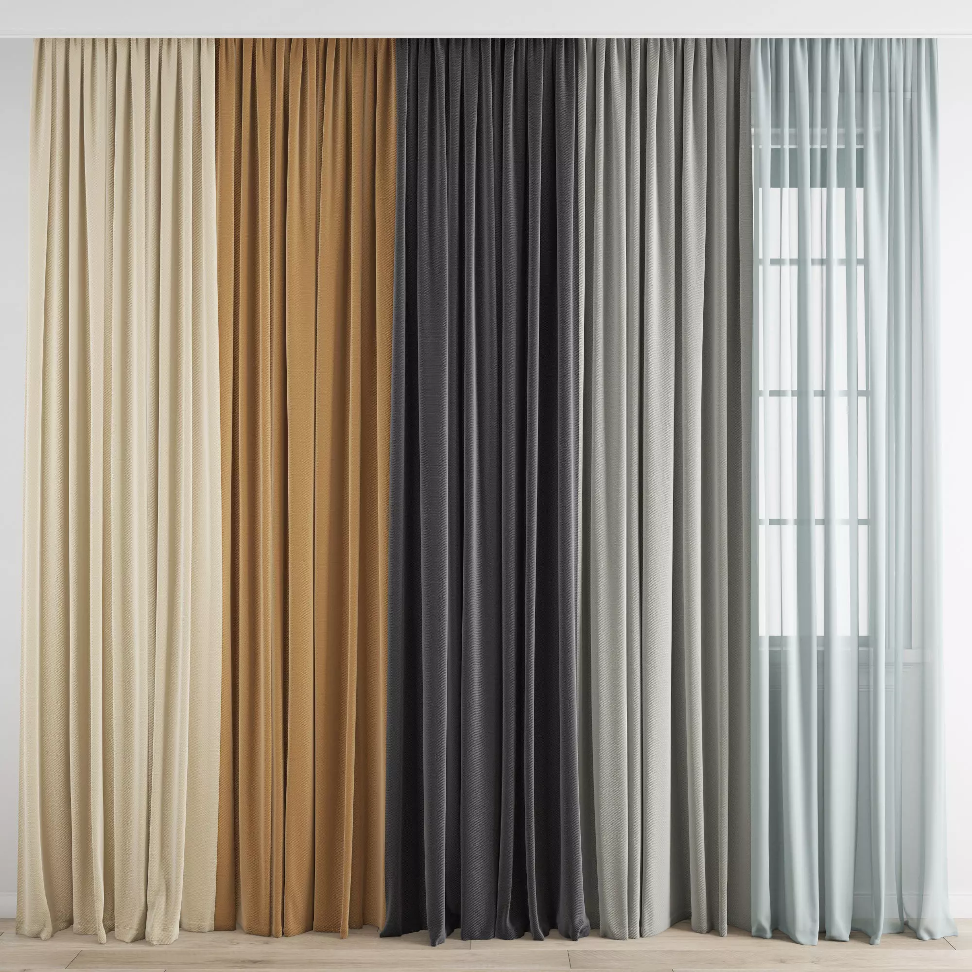 Curtain 214 3D model_0
