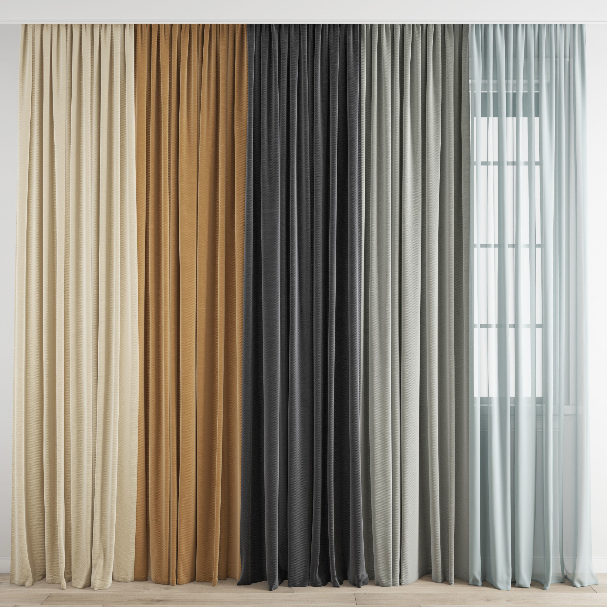 Curtain 214 3D model_4