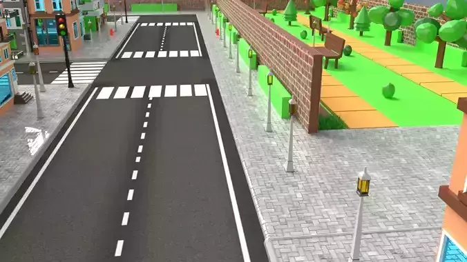 Low Poly City Day Pack