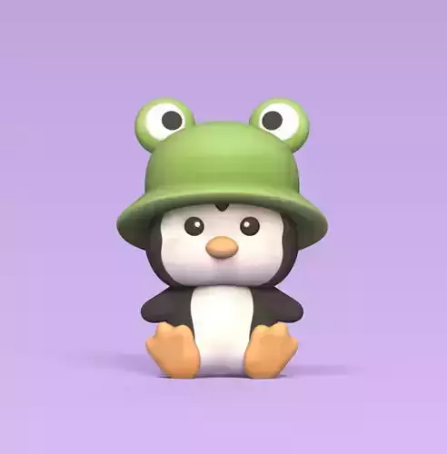 Penguin Frog Hat