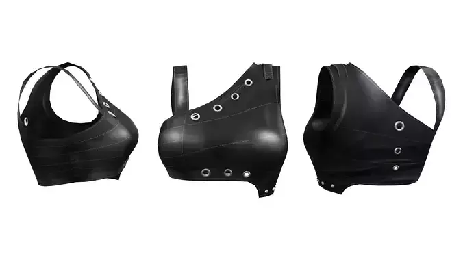 Women Cryo Punk Top Low-poly 3D model